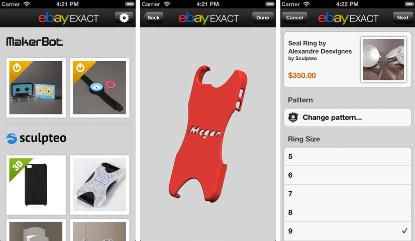 3D printing app eBay_screenshots iTunes